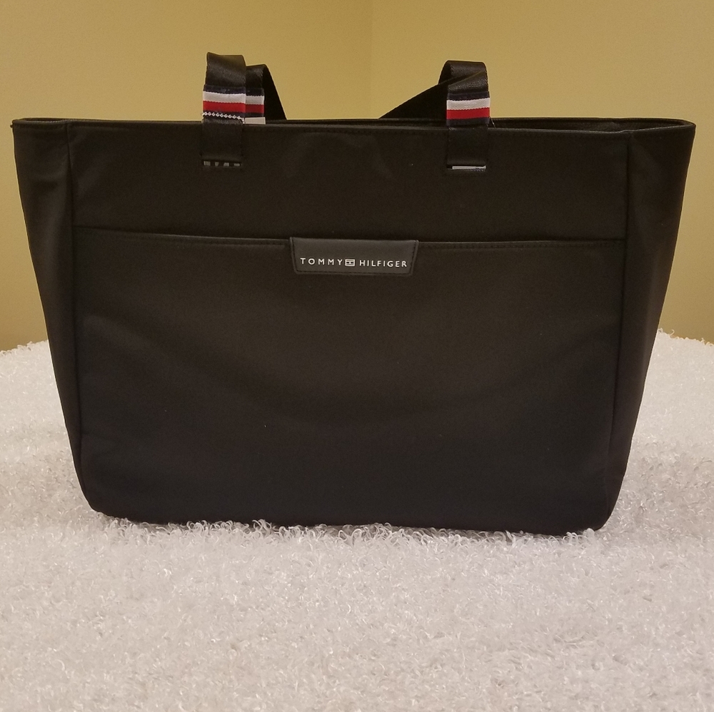 Authentic Tommy Hilfiger Nylon Black Tote Bag